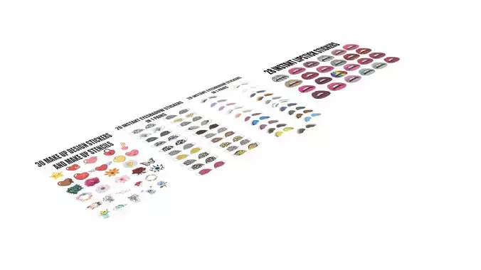 Make Up Stickers 3D model