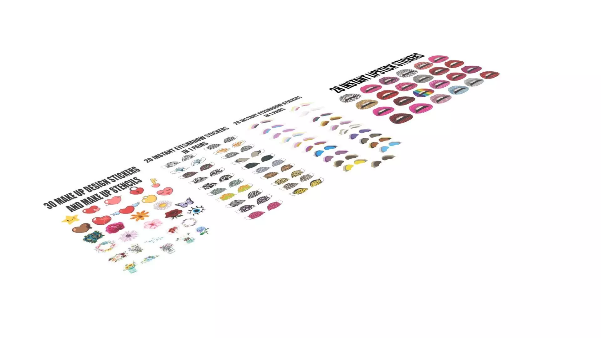 Make Up Stickers 3D model_0