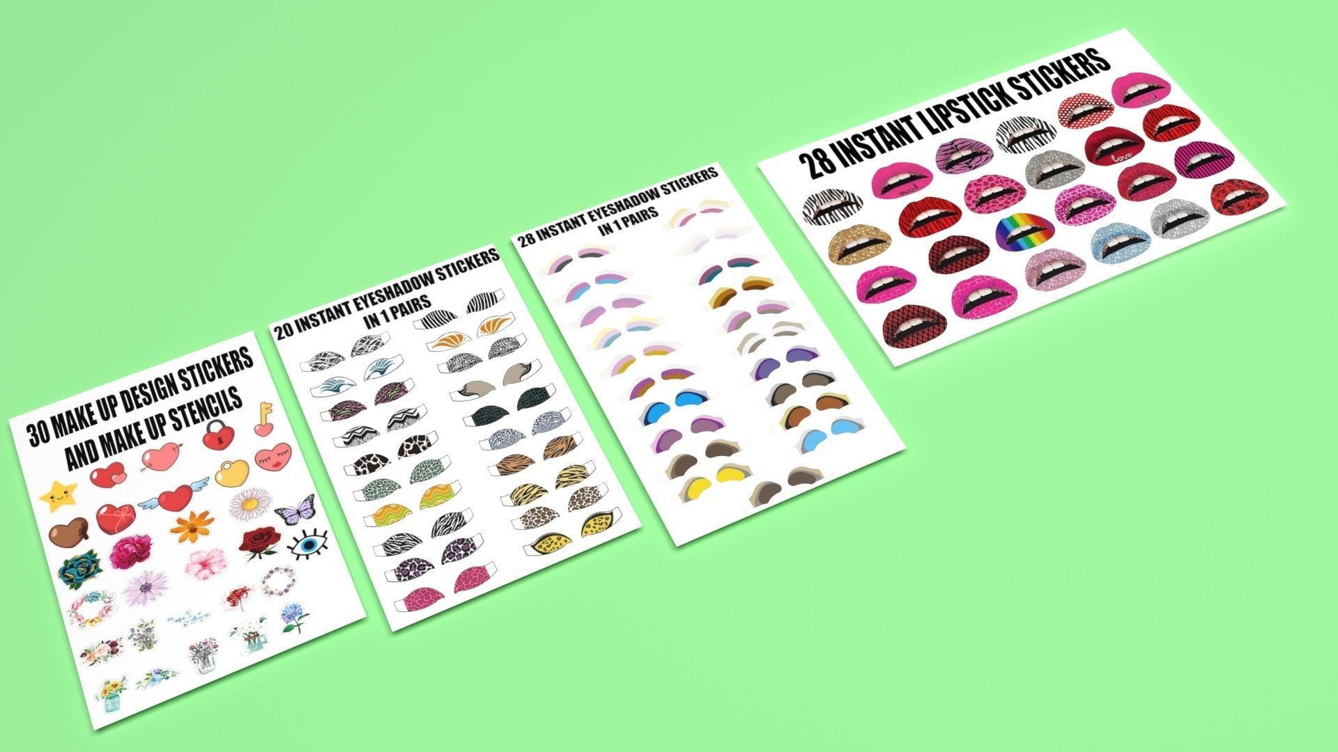 Make Up Stickers 3D model_37