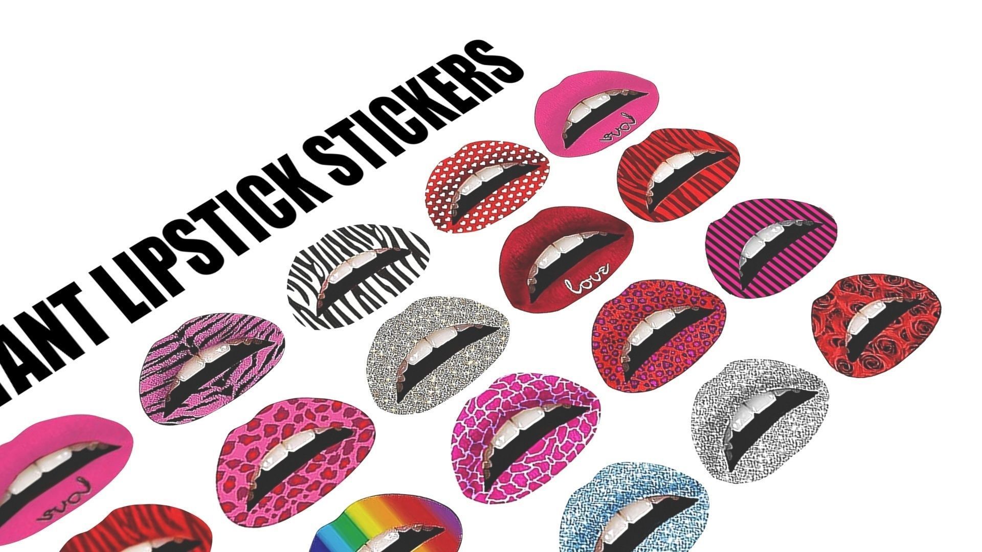 Make Up Stickers 3D model_20