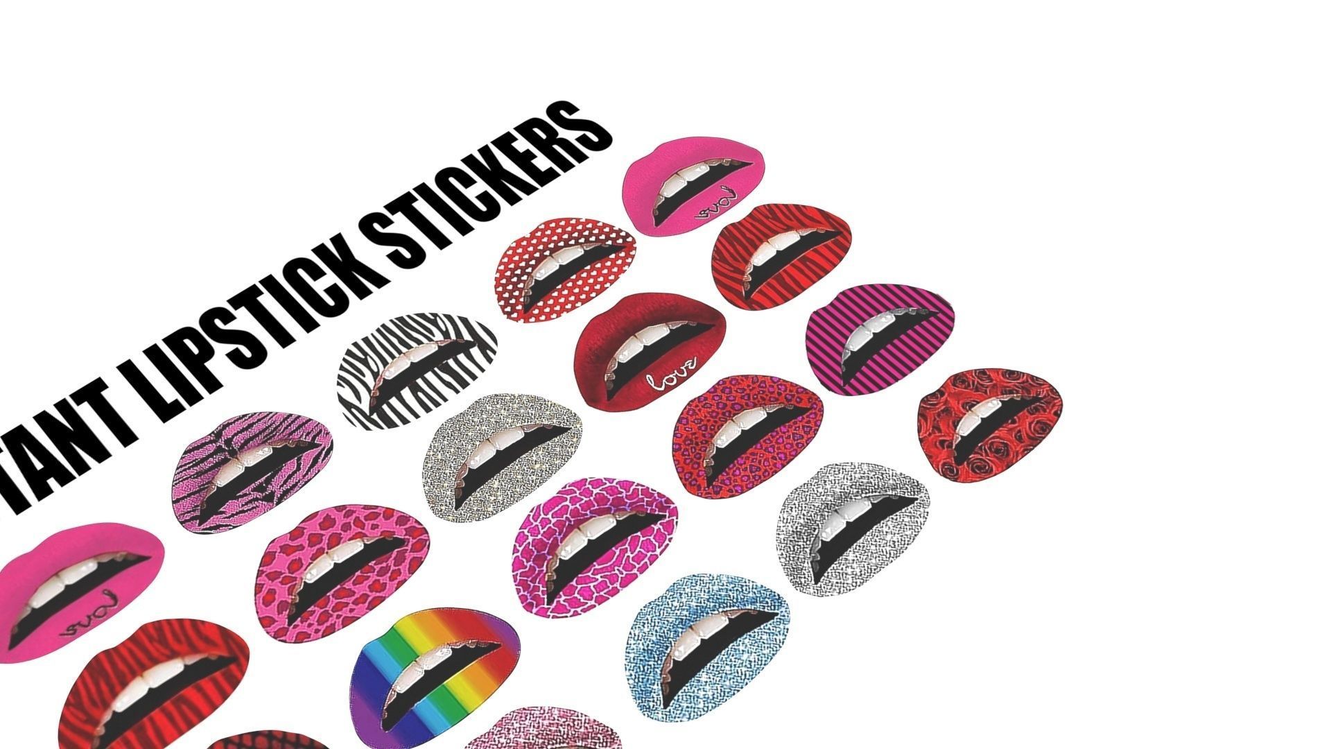 Make Up Stickers 3D model_15