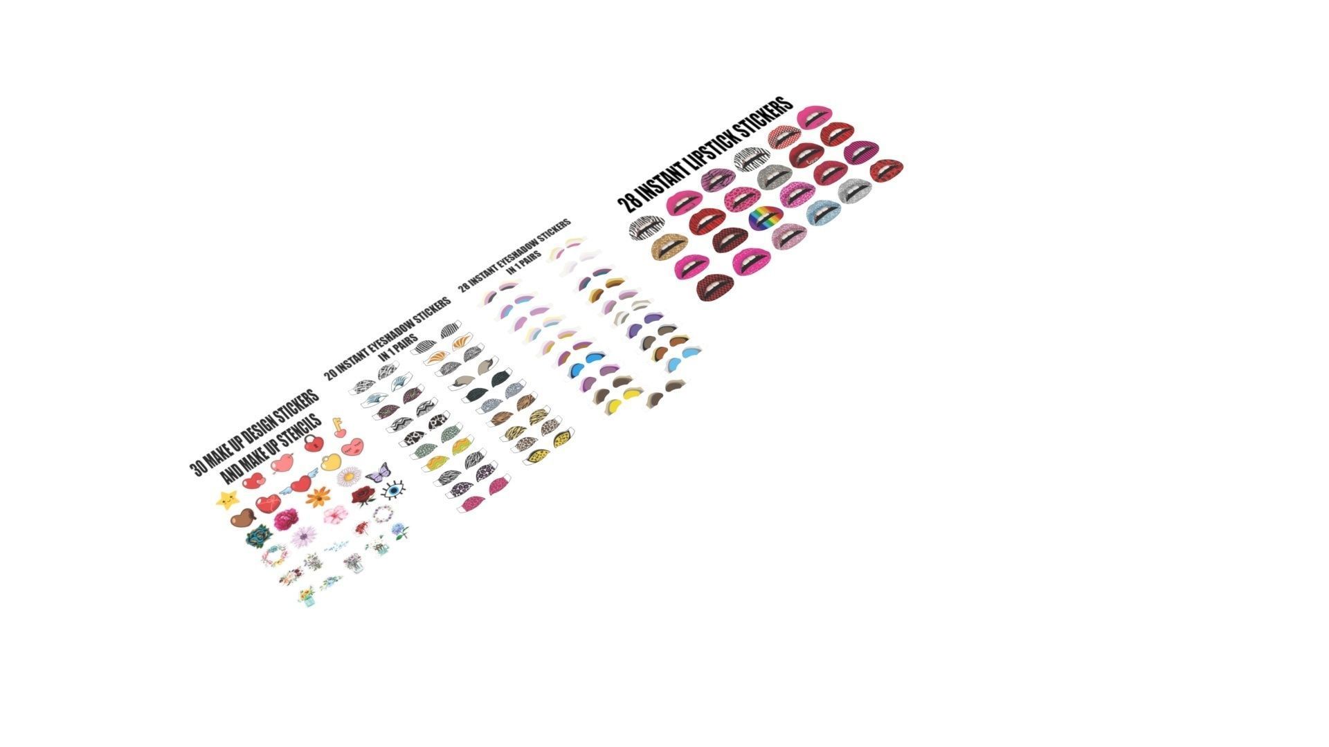 Make Up Stickers 3D model_4