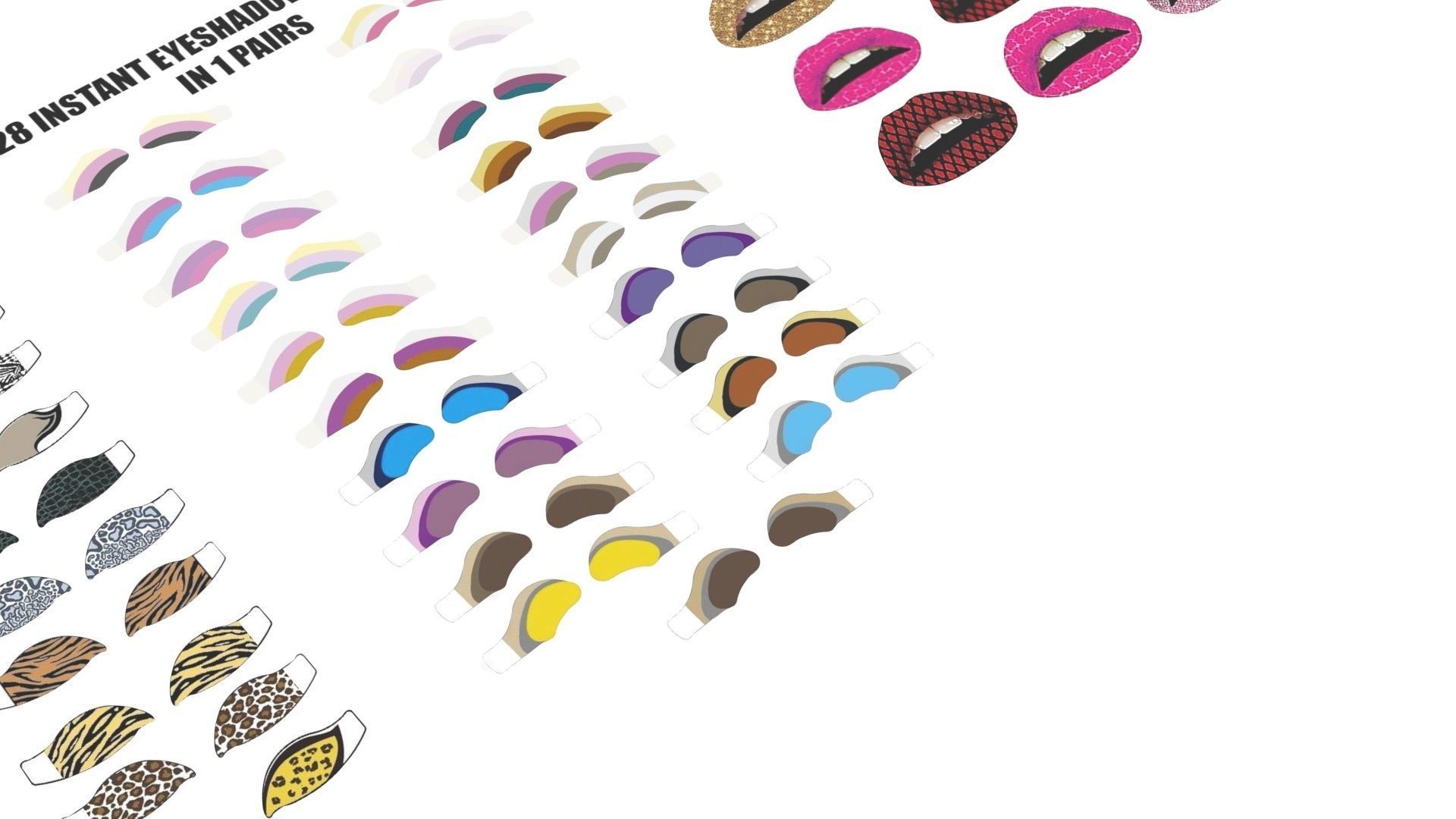 Make Up Stickers 3D model_13