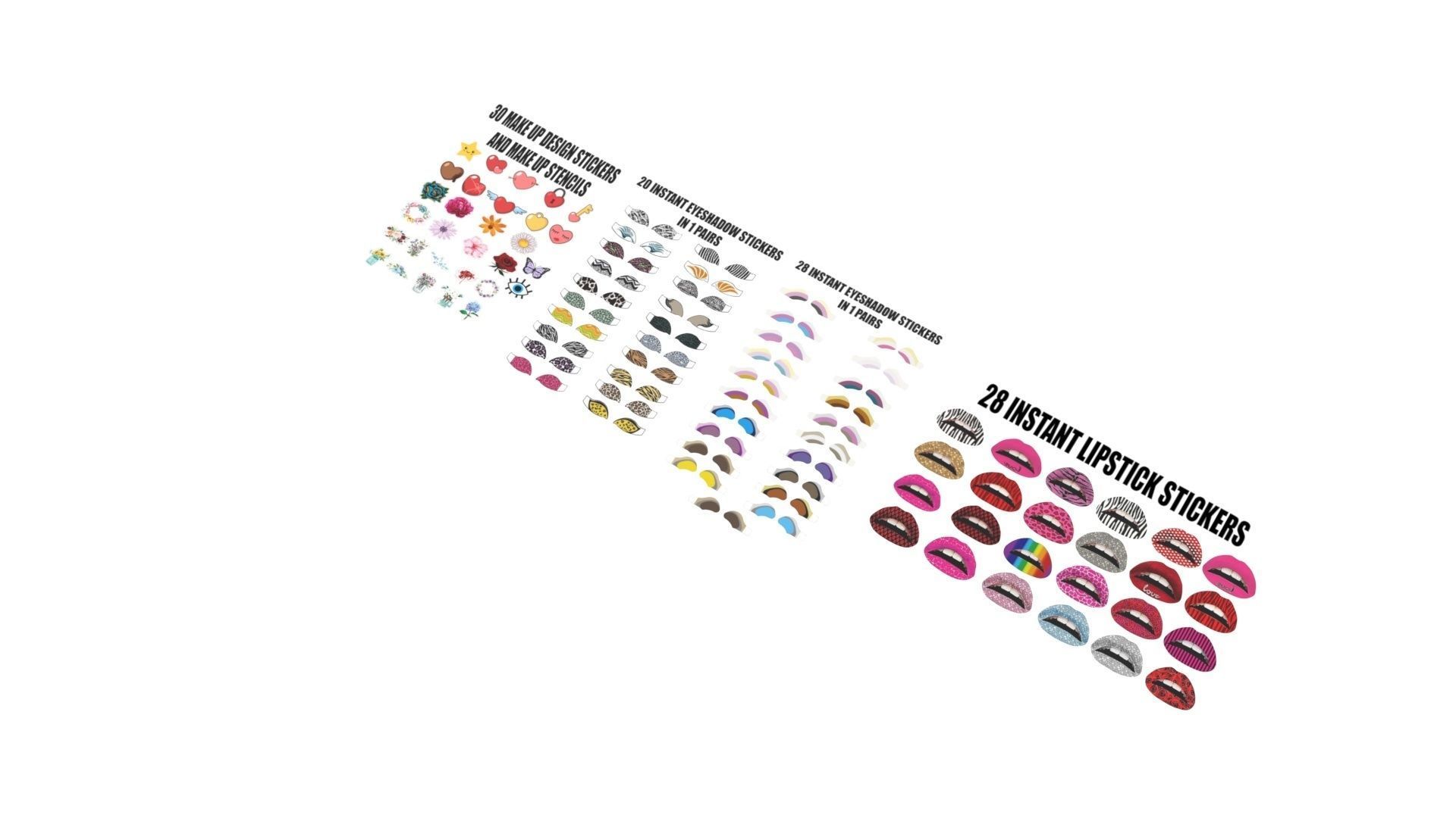 Make Up Stickers 3D model_1