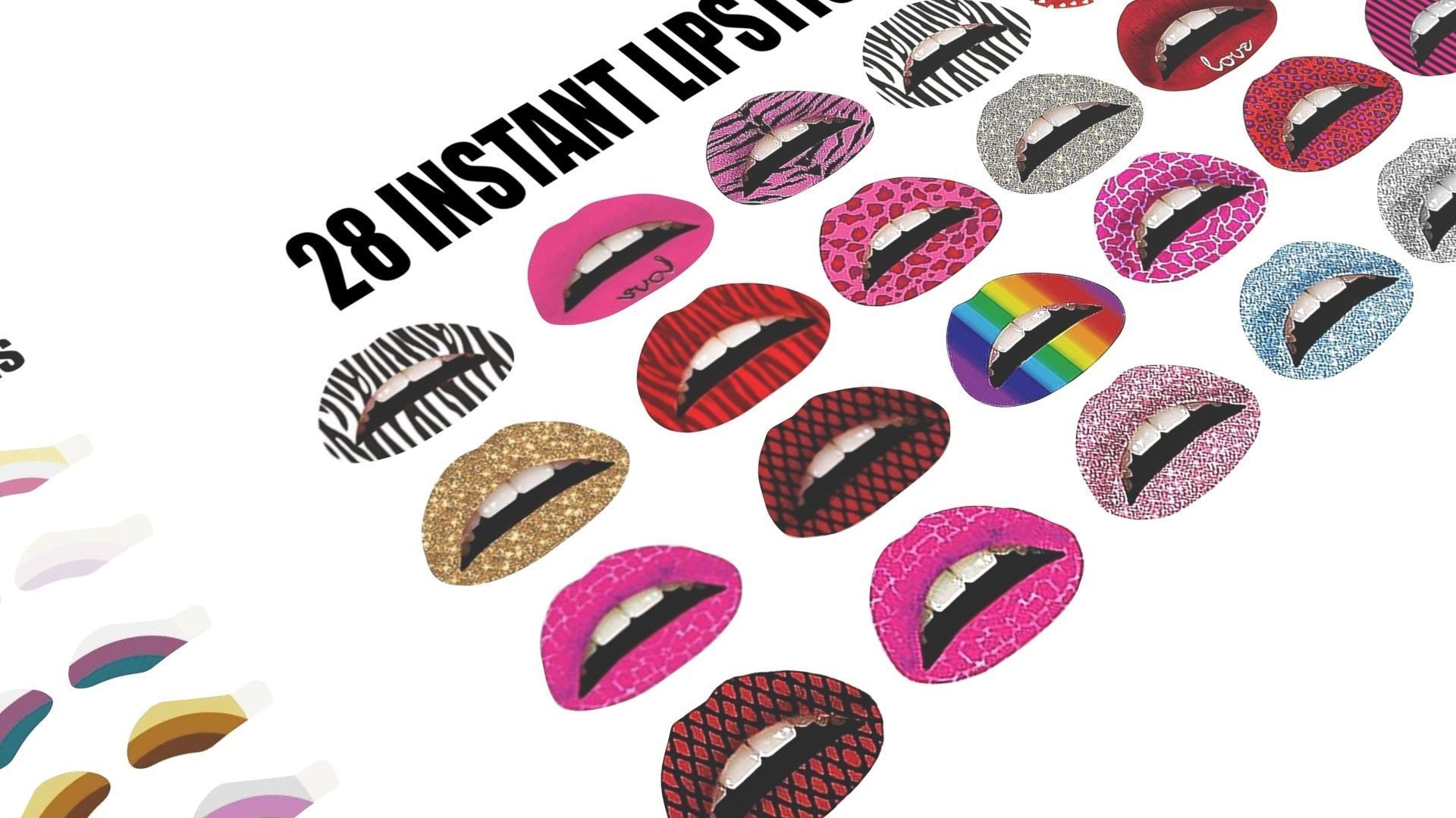 Make Up Stickers 3D model_14