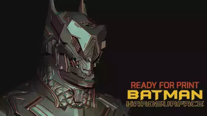 Batman Hardsurface bust 3D print model