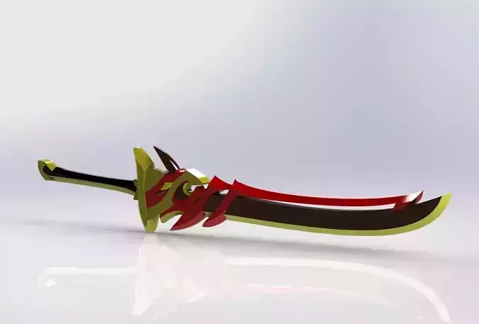 1 12 scale Redhorn Stonethresher Genshin Impact miniature weapon