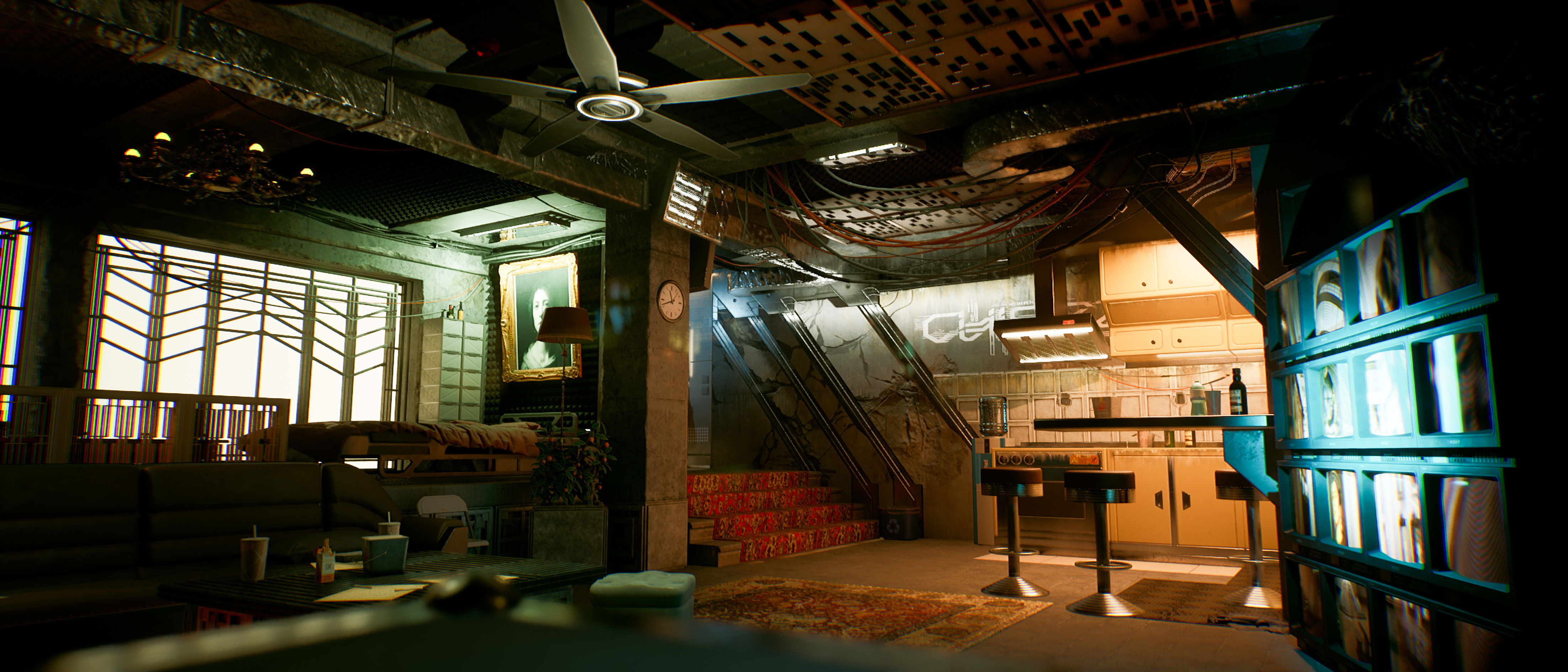 Cyberpunk Flat Environment Kit UE5 Low-poly 3D model_2