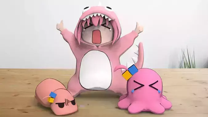 Bocchi the rock figures pack 3D print model