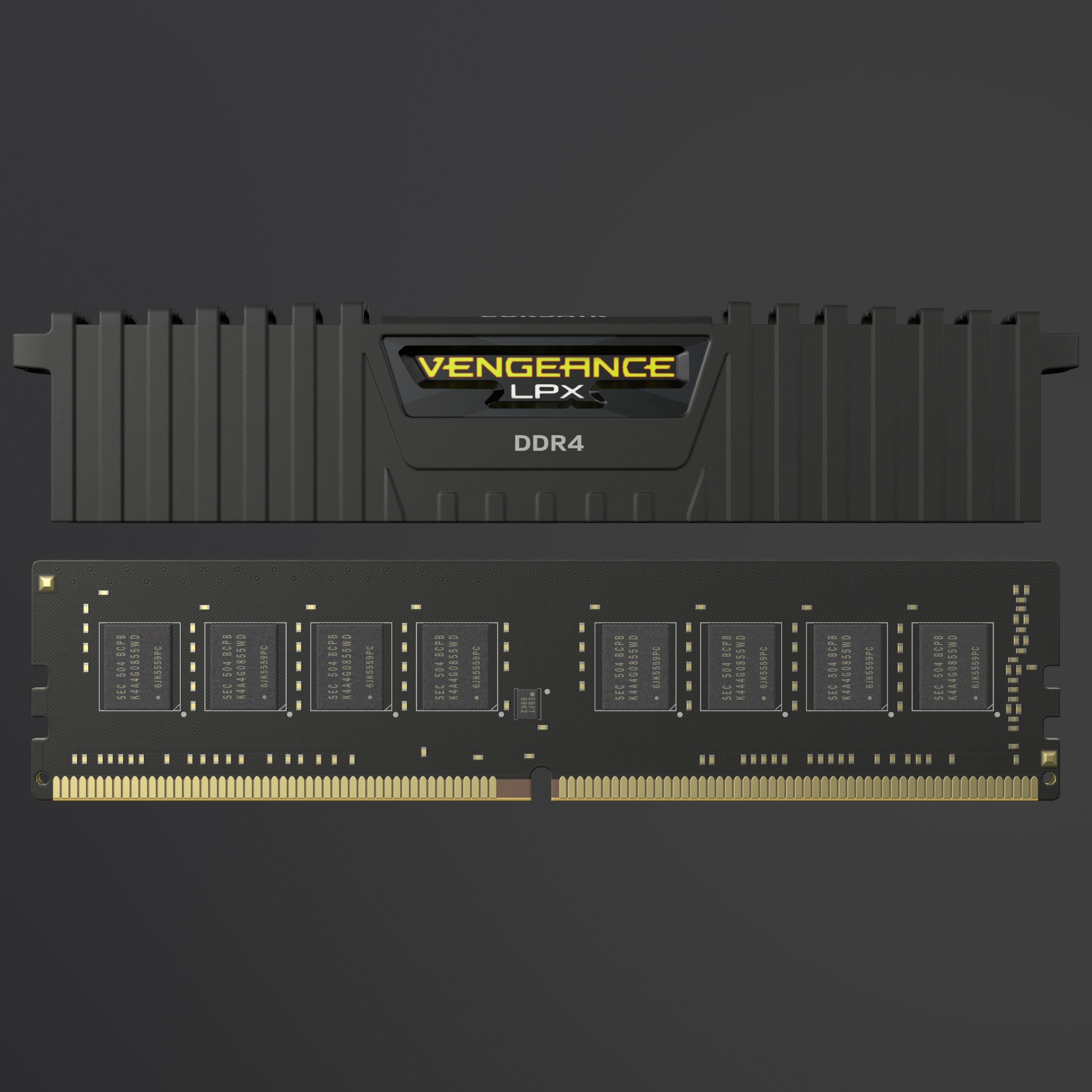 Corsair Vengeance LPX DDR4 RAM Low-poly 3D model_19