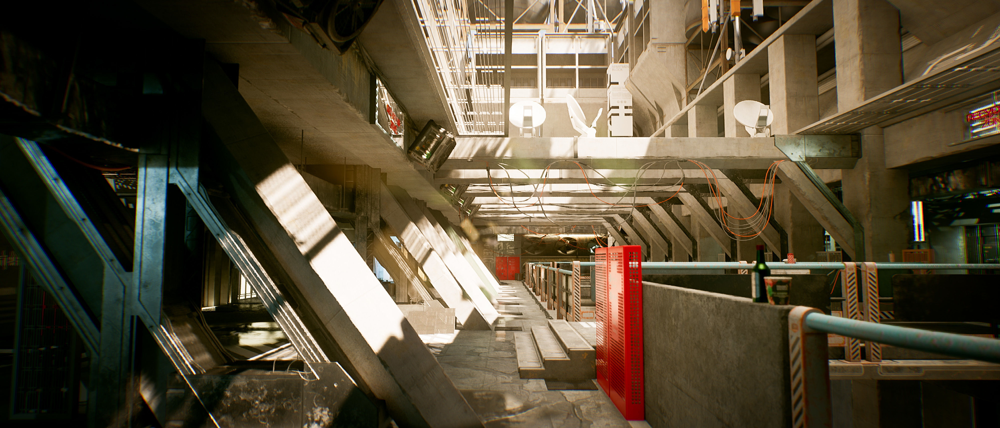 Cyberpunk Apartment Block 2 in 1 Bundle UE5 Low-poly 3D model_28