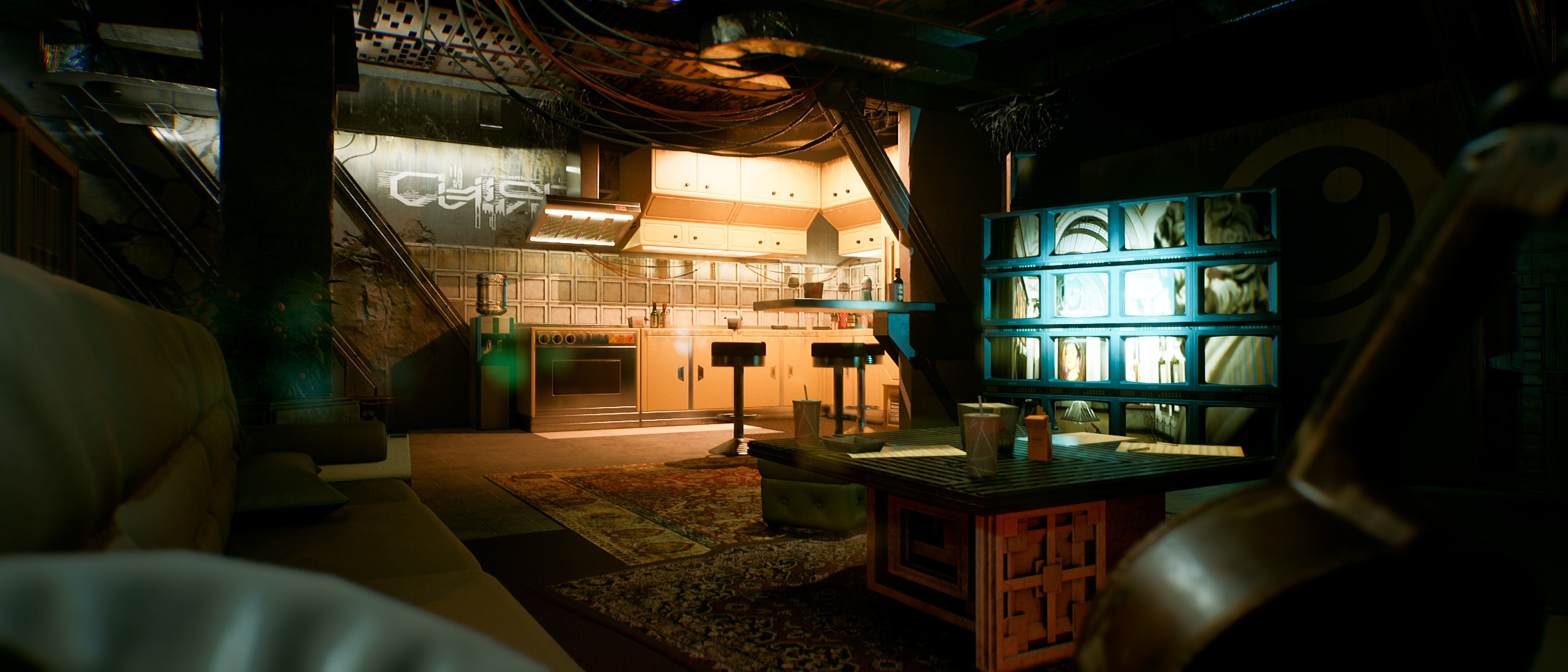 Cyberpunk Apartment Block 2 in 1 Bundle UE5 Low-poly 3D model_10