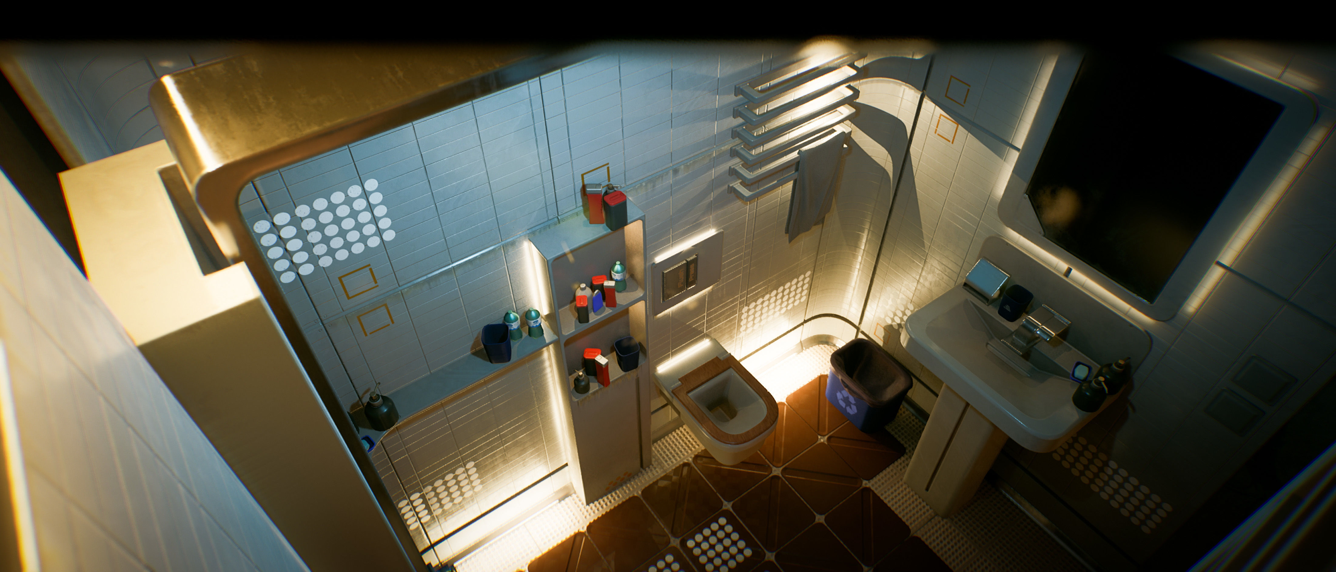 Cyberpunk Apartment Block 2 in 1 Bundle UE5 Low-poly 3D model_24