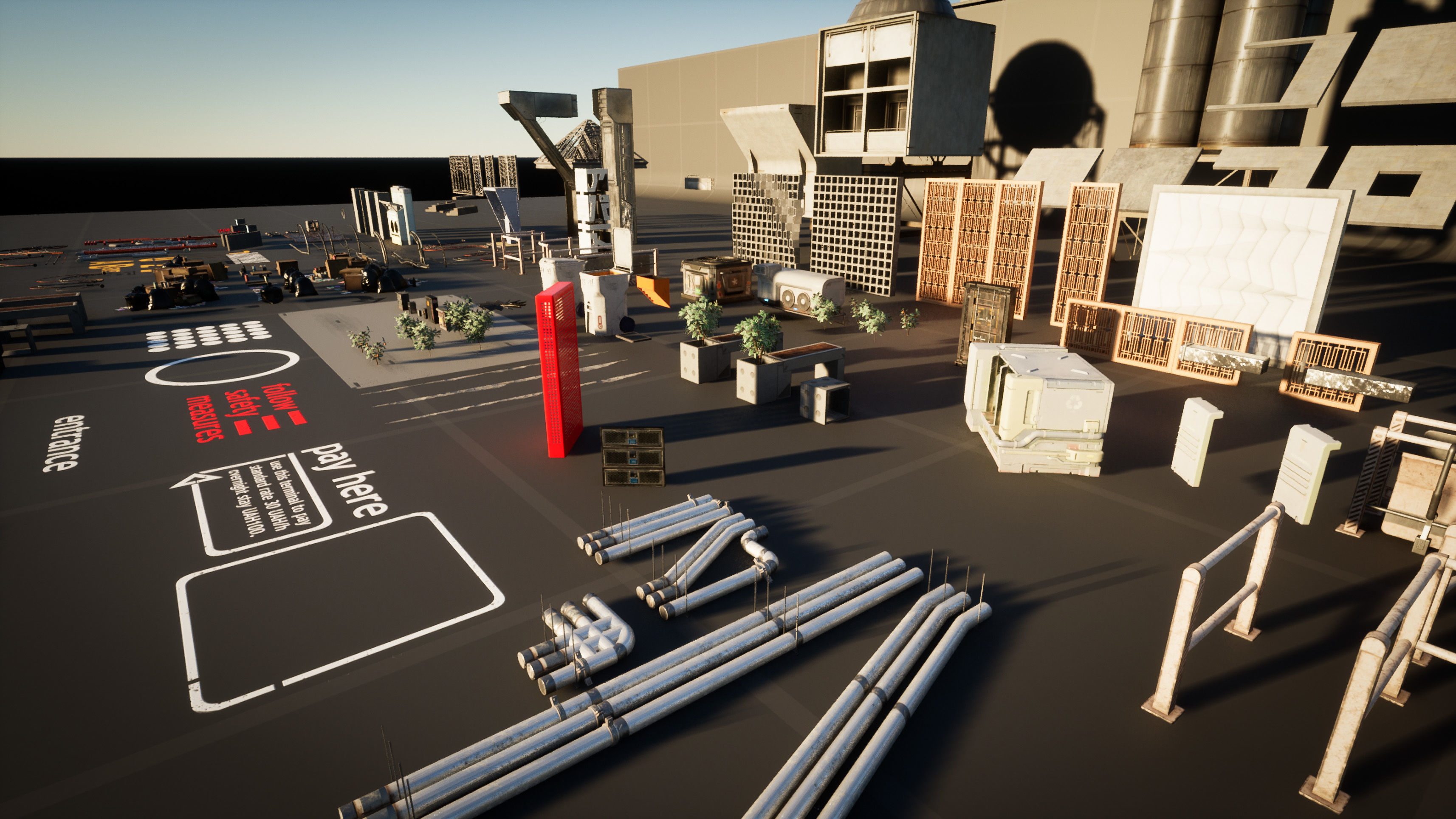 Cyberpunk Apartment Block 2 in 1 Bundle UE5 Low-poly 3D model_5