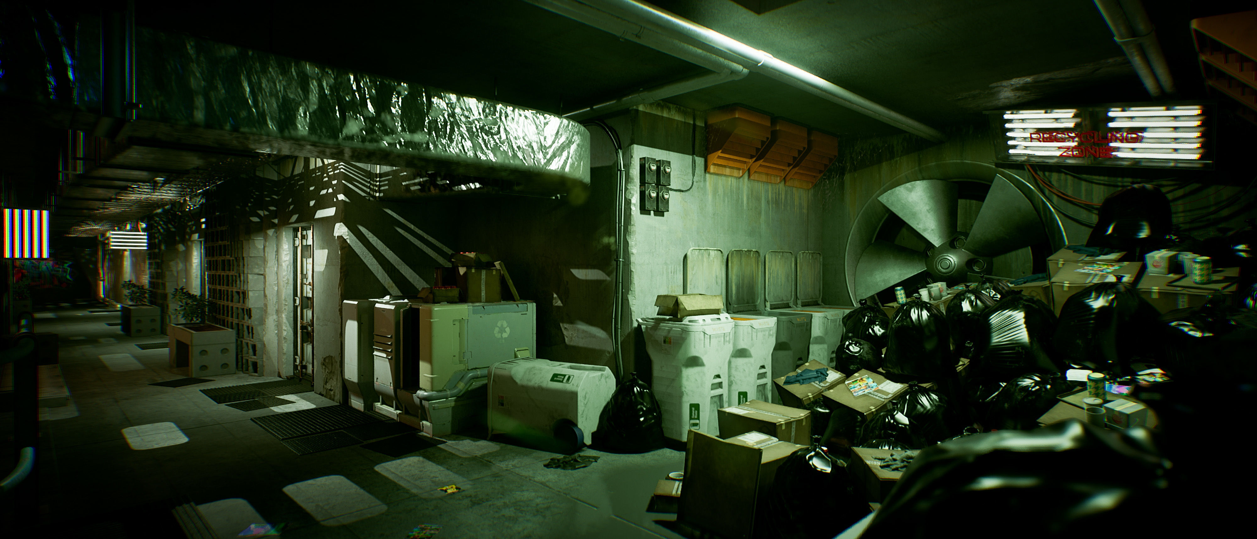 Cyberpunk Apartment Block 2 in 1 Bundle UE5 Low-poly 3D model_9