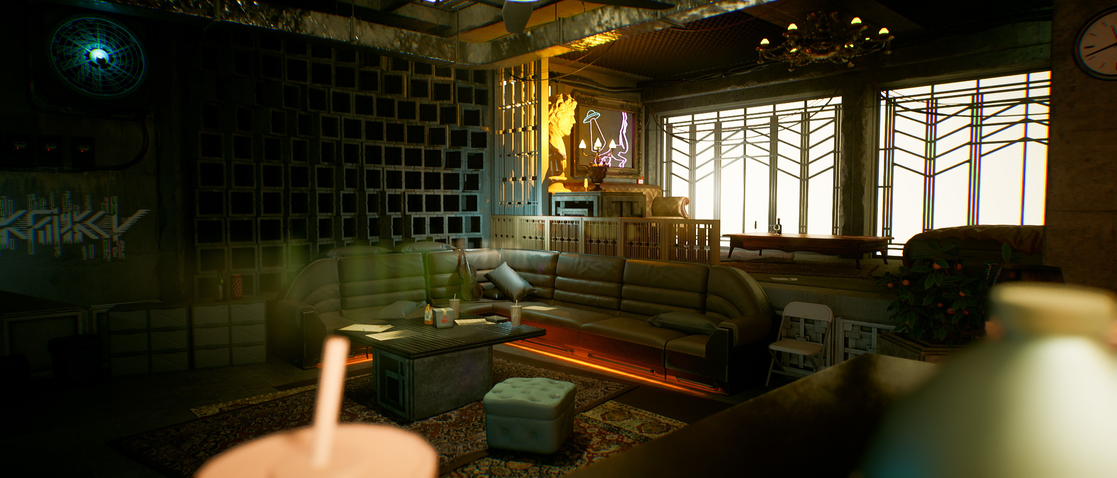 Cyberpunk Apartment Block 2 in 1 Bundle UE5 Low-poly 3D model_14