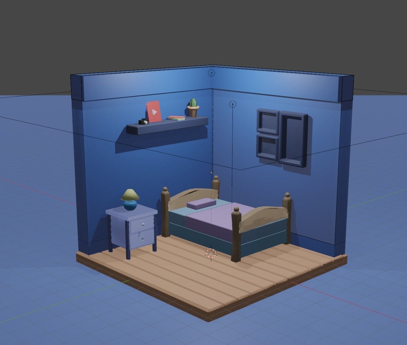 isometric room model 3D model_1