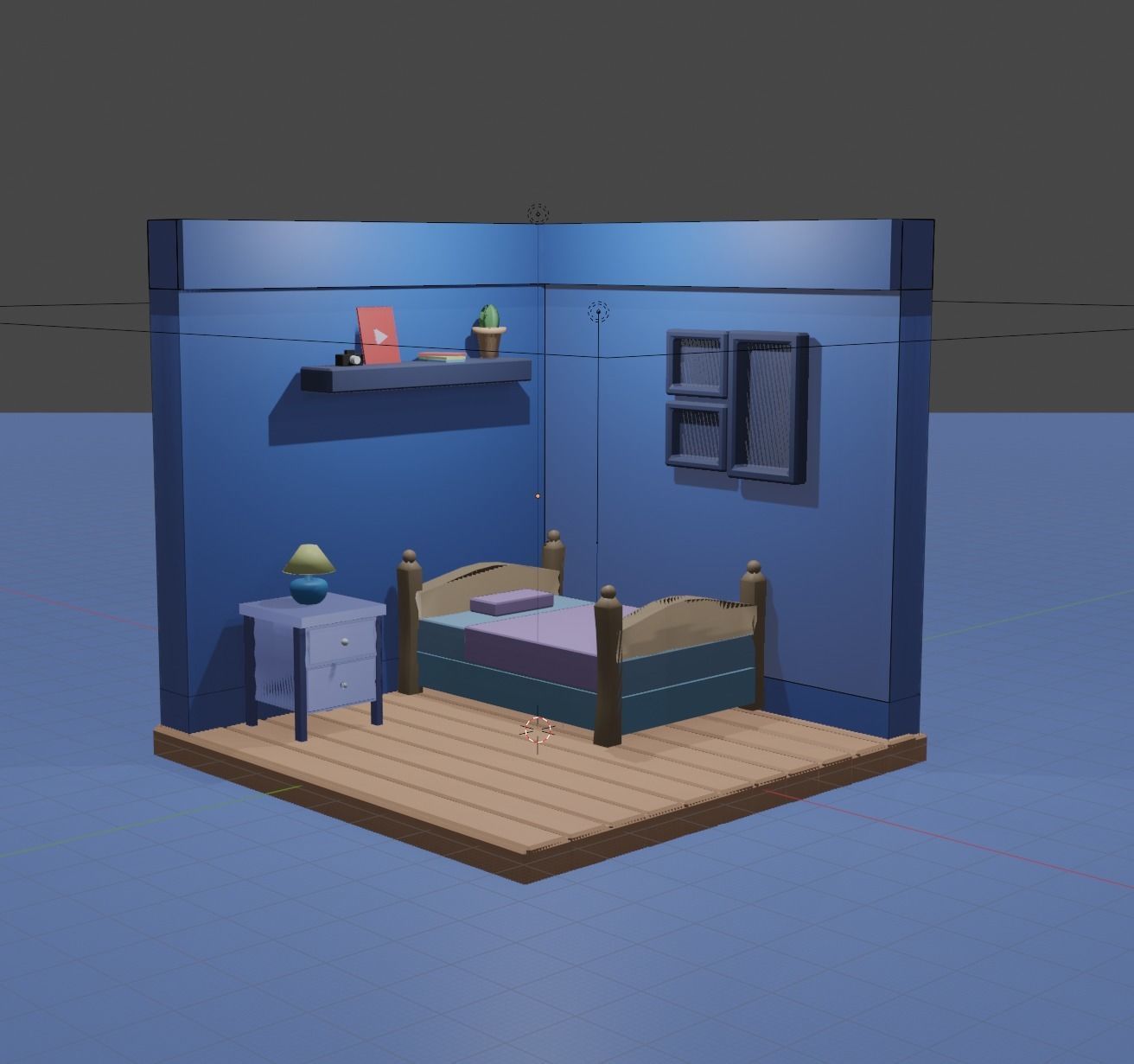isometric room model 3D model_3