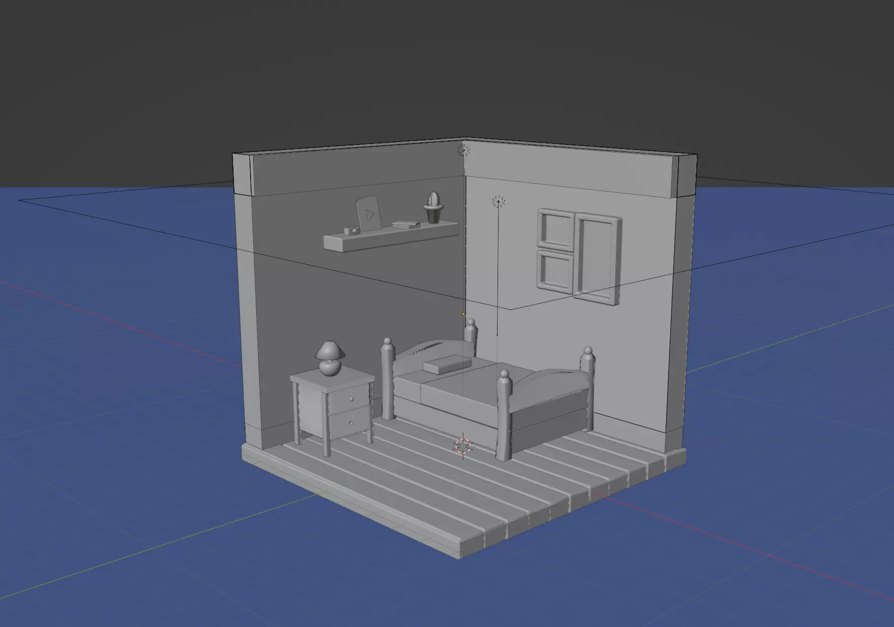 isometric room model 3D model_0