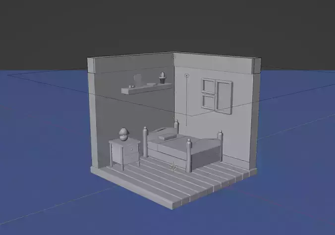 isometric room model 3D model