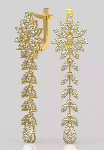 Earring 3D model 3D printable model 0173-14 3D print model