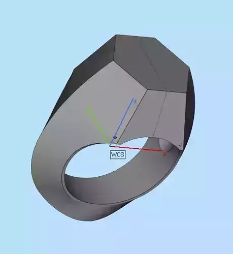hexagon ring 3D print model