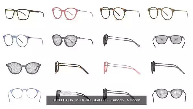 COLLECTION-122 OF SUNGLASSES - 5 models 