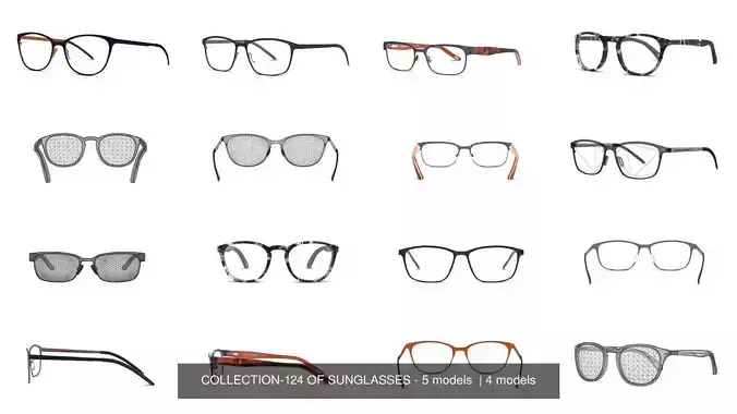 COLLECTION-124 OF SUNGLASSES - 5 models 