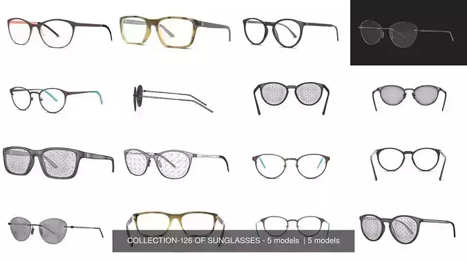 COLLECTION-126 OF SUNGLASSES - 5 models 