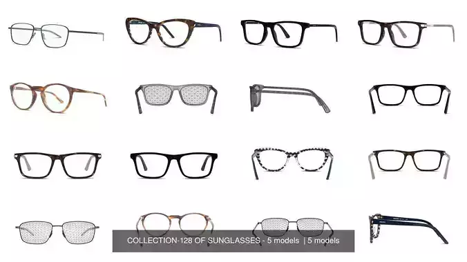 COLLECTION-128 OF SUNGLASSES - 5 models 