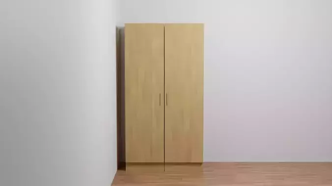 Wardrobe door in light oak