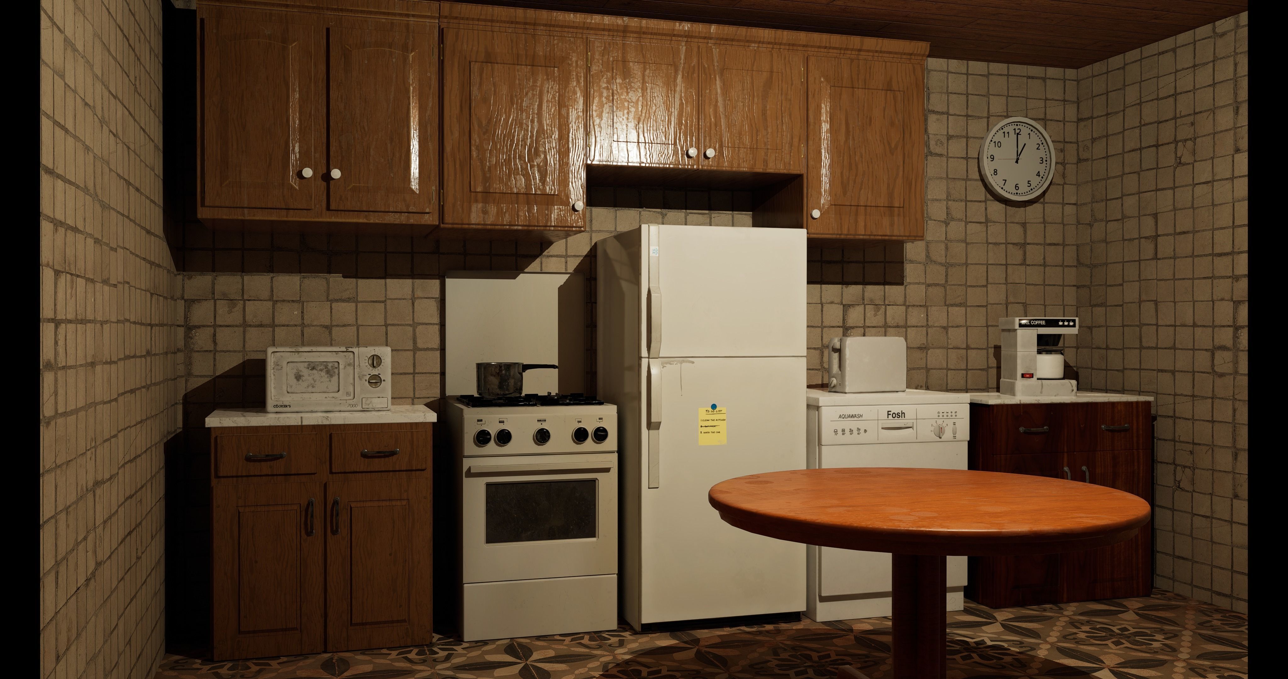 Kitchen Pack 90s Low-poly 3D model_0