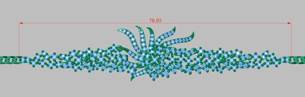 Exclusive Bracelet model 3D printable model 0028-16 3D print model_13