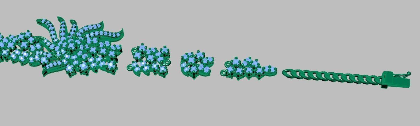 Exclusive Bracelet model 3D printable model 0028-16 3D print model_16