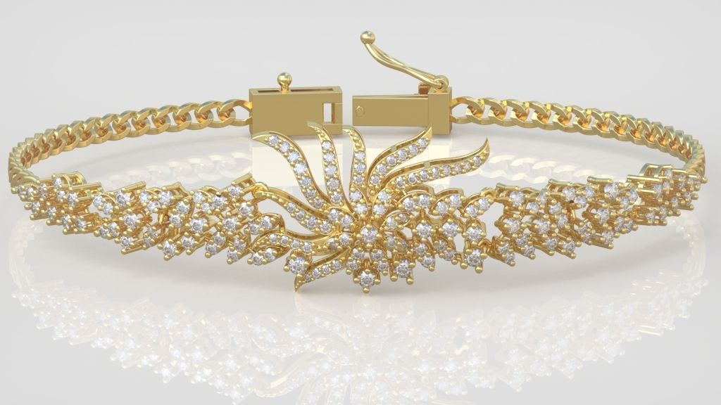 Exclusive Bracelet model 3D printable model 0028-16 3D print model_2