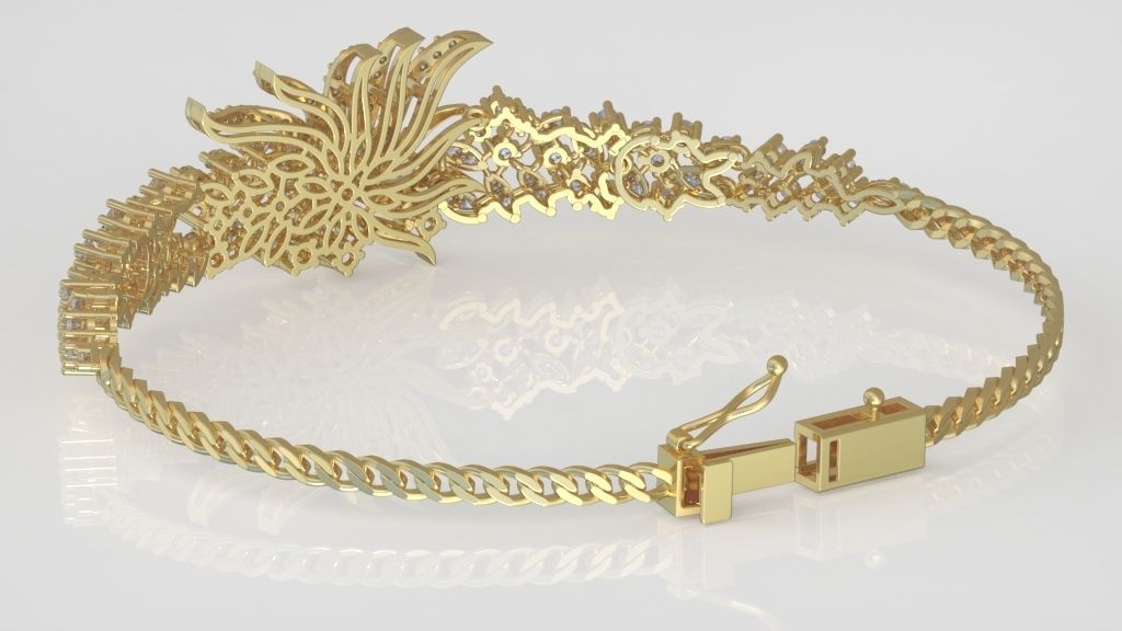 Exclusive Bracelet model 3D printable model 0028-16 3D print model_7