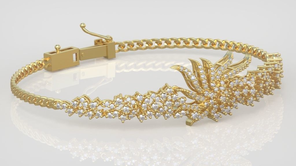 Exclusive Bracelet model 3D printable model 0028-16 3D print model_4