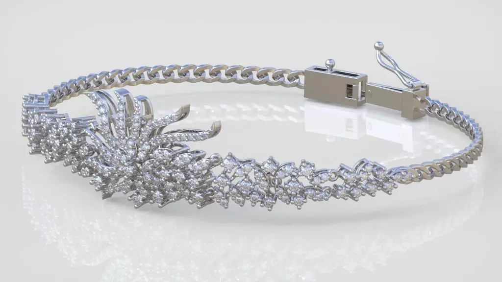 Exclusive Bracelet model 3D printable model 0028-16 3D print model_0