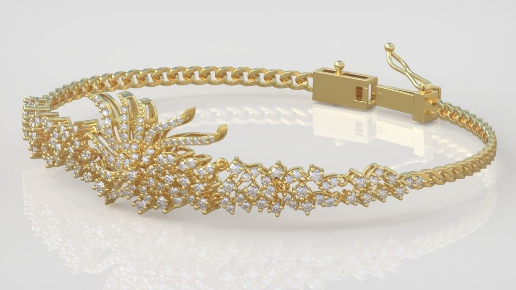 Exclusive Bracelet model 3D printable model 0028-16 3D print model_1