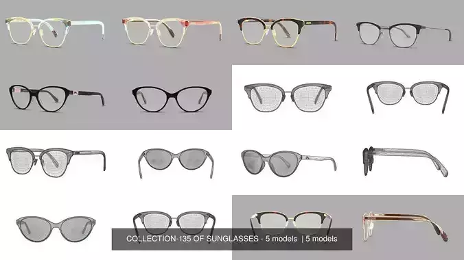 COLLECTION-135 OF SUNGLASSES - 5 models 