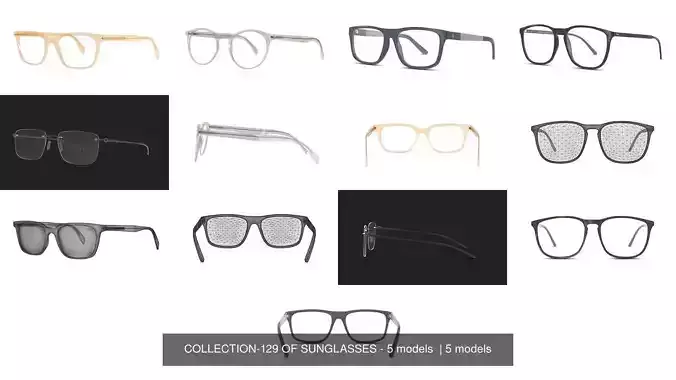 COLLECTION-129 OF SUNGLASSES - 5 models 