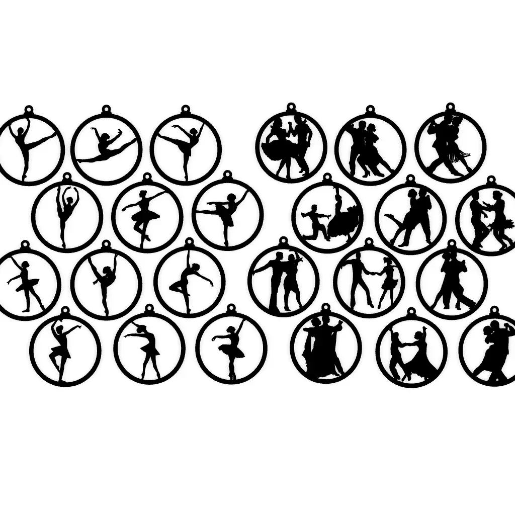 24 Different Ballet Girl 2D Toys 3D print model
