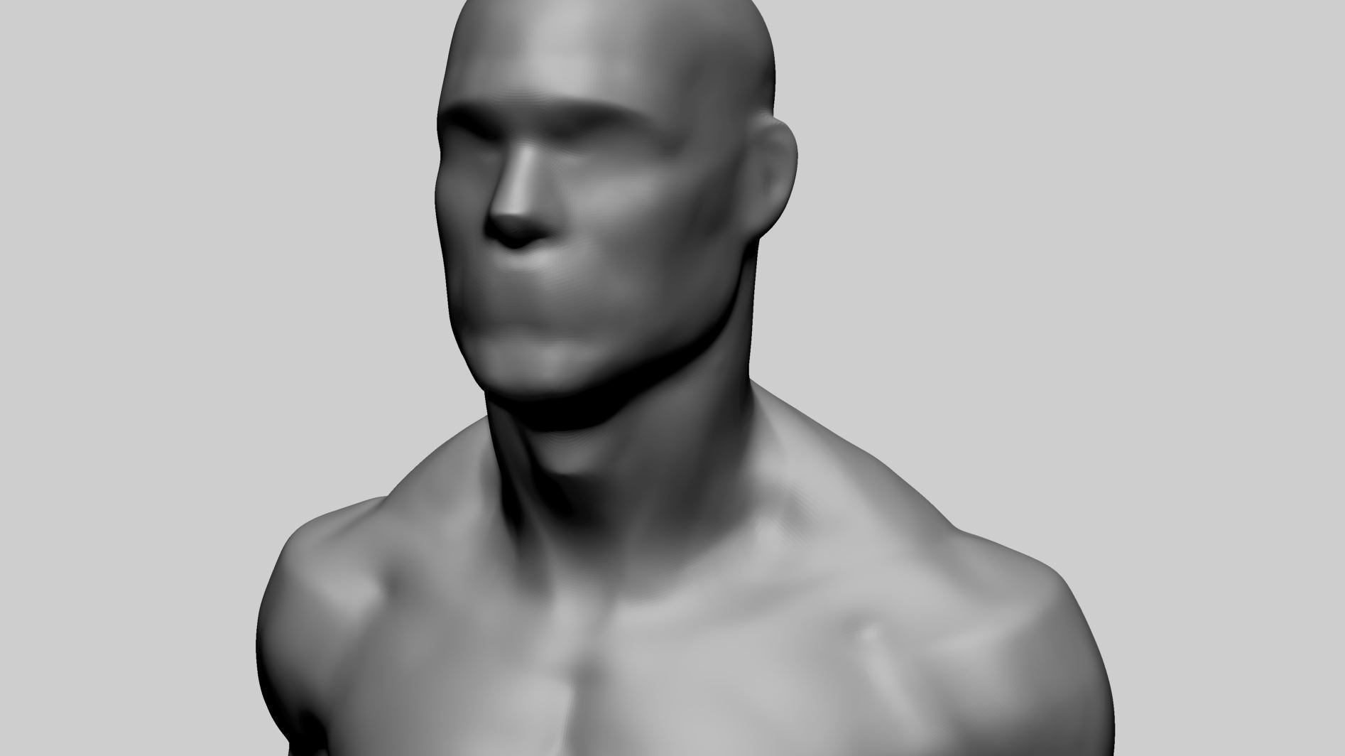 Male Upper Body A 3D model_9