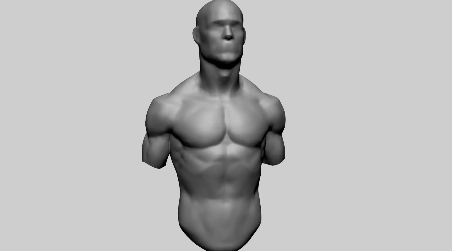 Male Upper Body A 3D model_0
