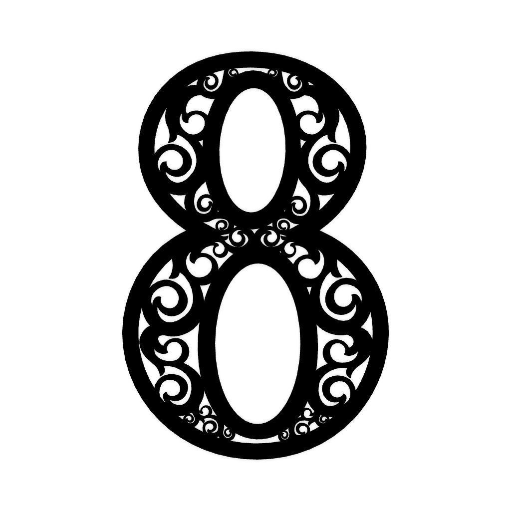 Numeric Art 2D Number 3D print model_10