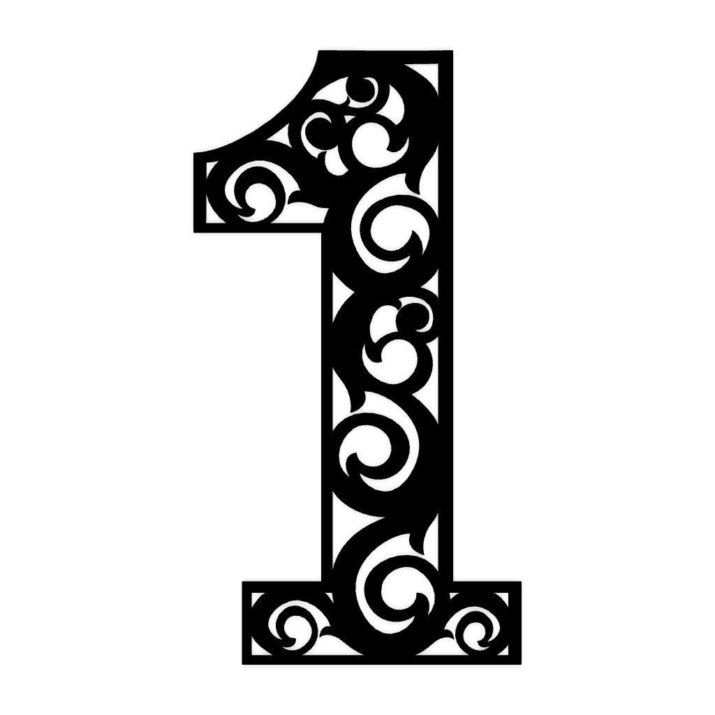 Numeric Art 2D Number 3D print model_3