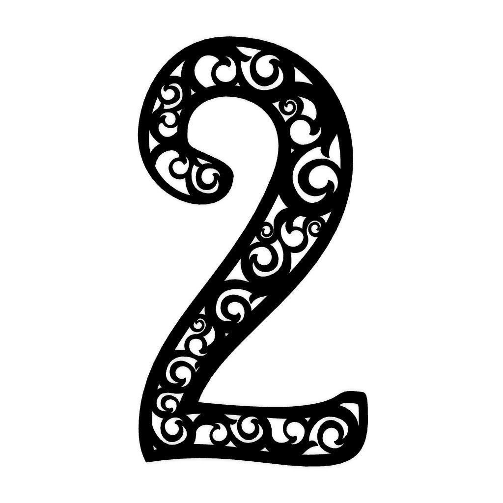 Numeric Art 2D Number 3D print model_4