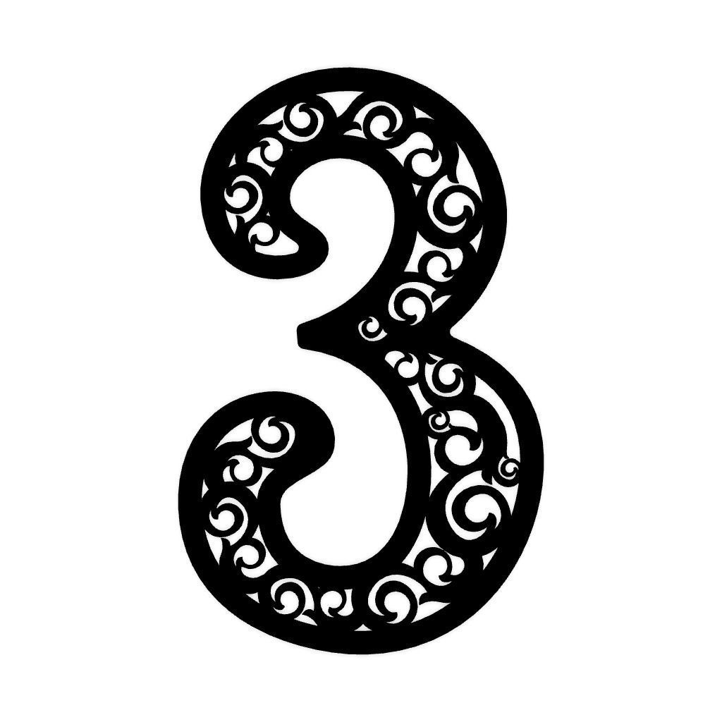 Numeric Art 2D Number 3D print model_5