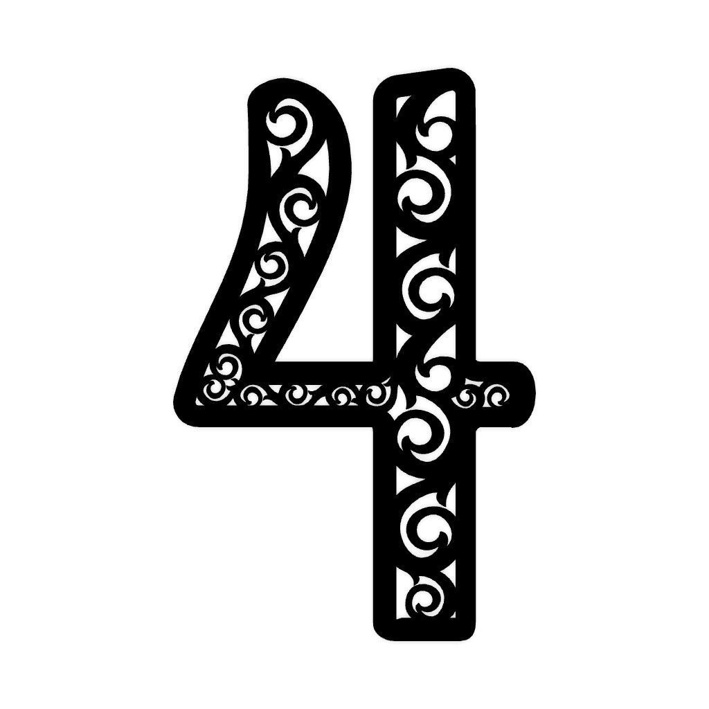 Numeric Art 2D Number 3D print model_6