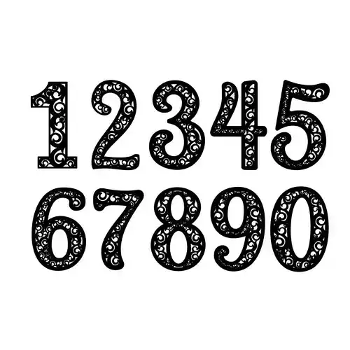 Numeric Art 2D Number 3D print model